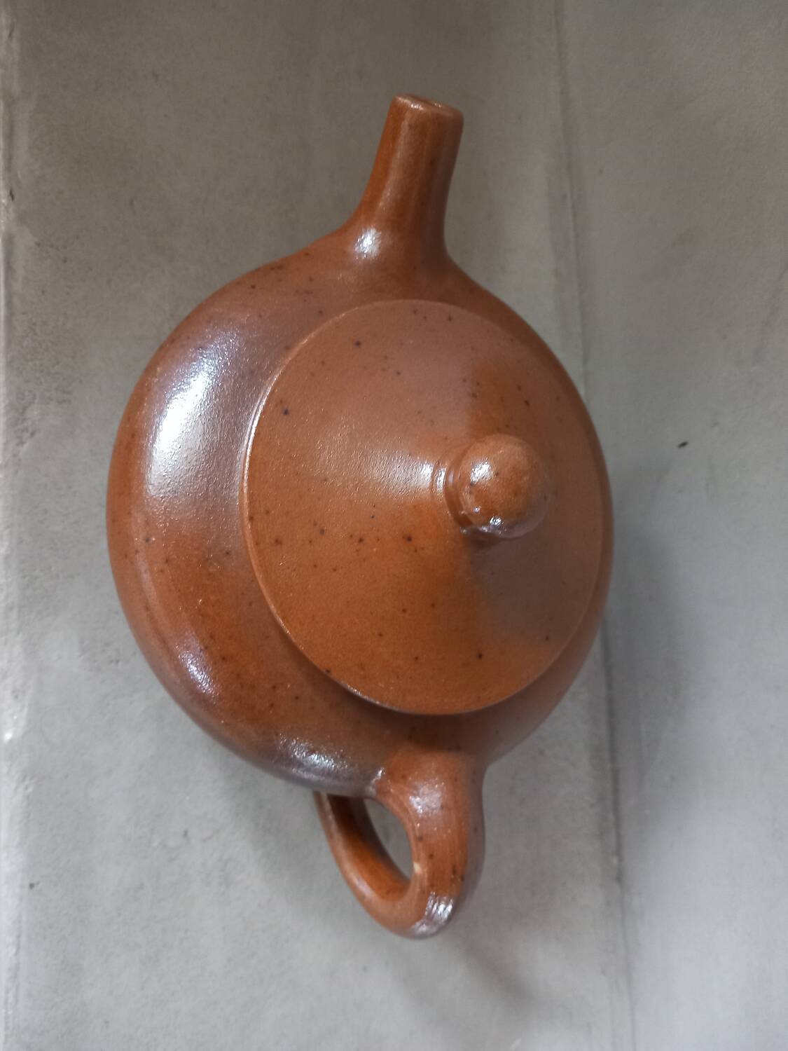 Old stoneware teapot