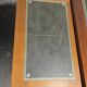 Flat leather desk, Louis-Philippe style, side pull-outs.