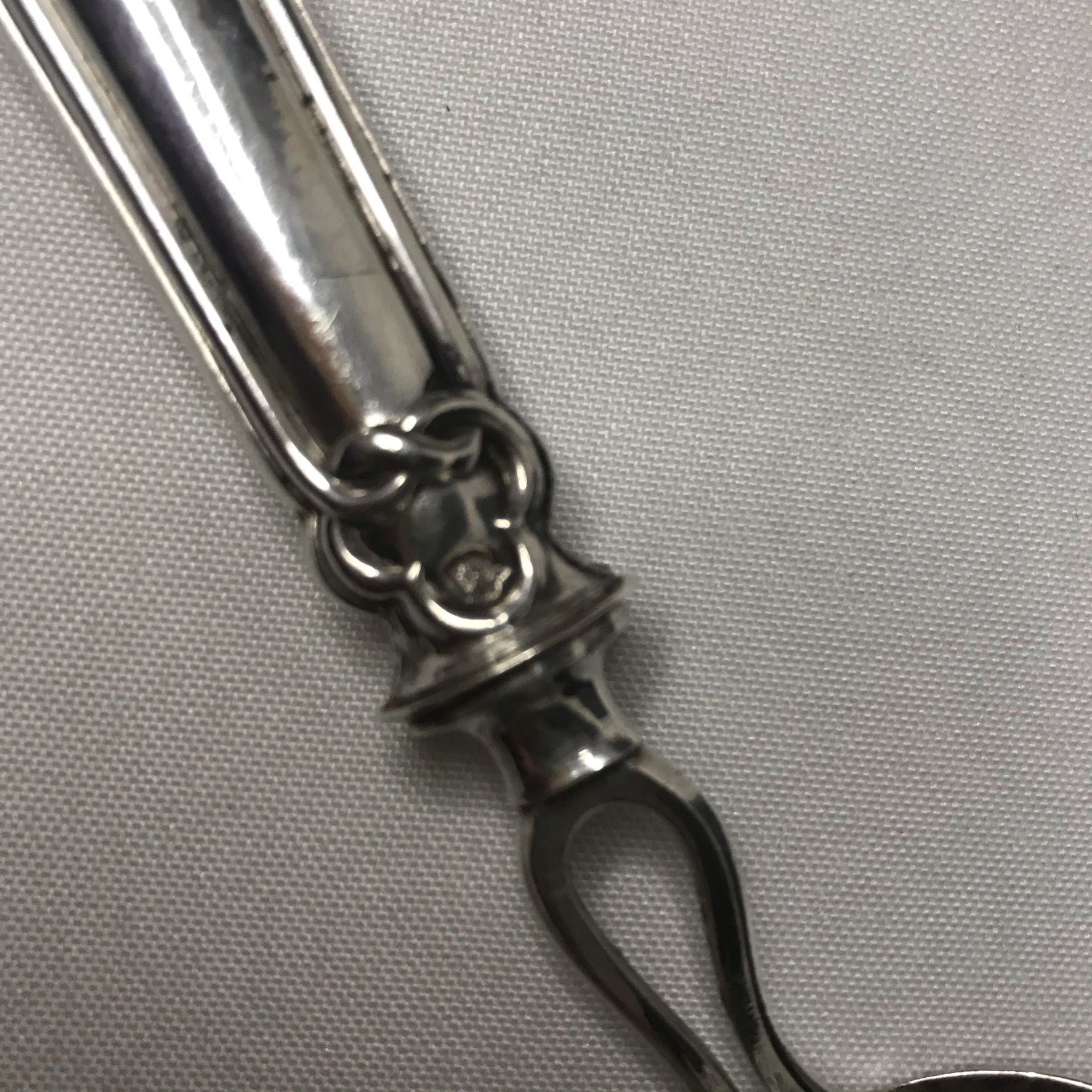 Former silver pie shovel 19th century punches