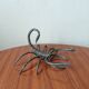 Handcrafted metal scorpion sculpture, curiosity cabinet, arthropod object