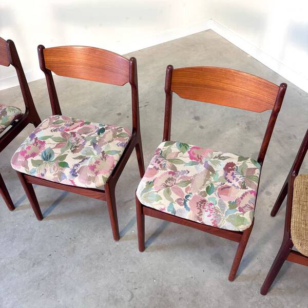 Set of six dining chairs by Erik Buch, Denmark 1960s