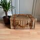 Valise osier cuir