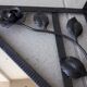 Wrought iron coat rack