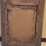 Wooden frame glass with knot and old photo