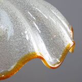 Mid-Century Italian Murano Glass and Brass Pendant Lamp