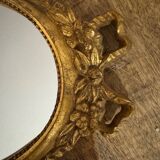 Oval gold knot mirror