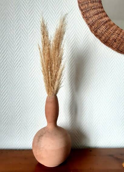 Vase gourde en terre-cuite émaillée style antique