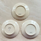 Set of 3 decorative plates Rouen earthenware Masse