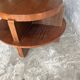 Vintage Art Deco round coffee table with double top