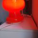 Lampe champignon space age en verre opalin