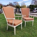 Pair of Baumann Eventail Armchairs - 1980s