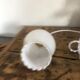 Suspension vintage verre blanc