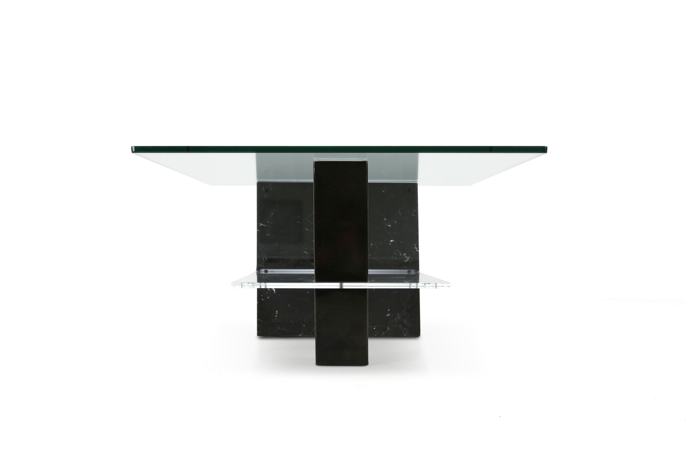 Italian marble and glass coffee table Ca.1970
