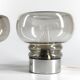 Pair of vintage 70s lamps in smoked glass – retro design lighting