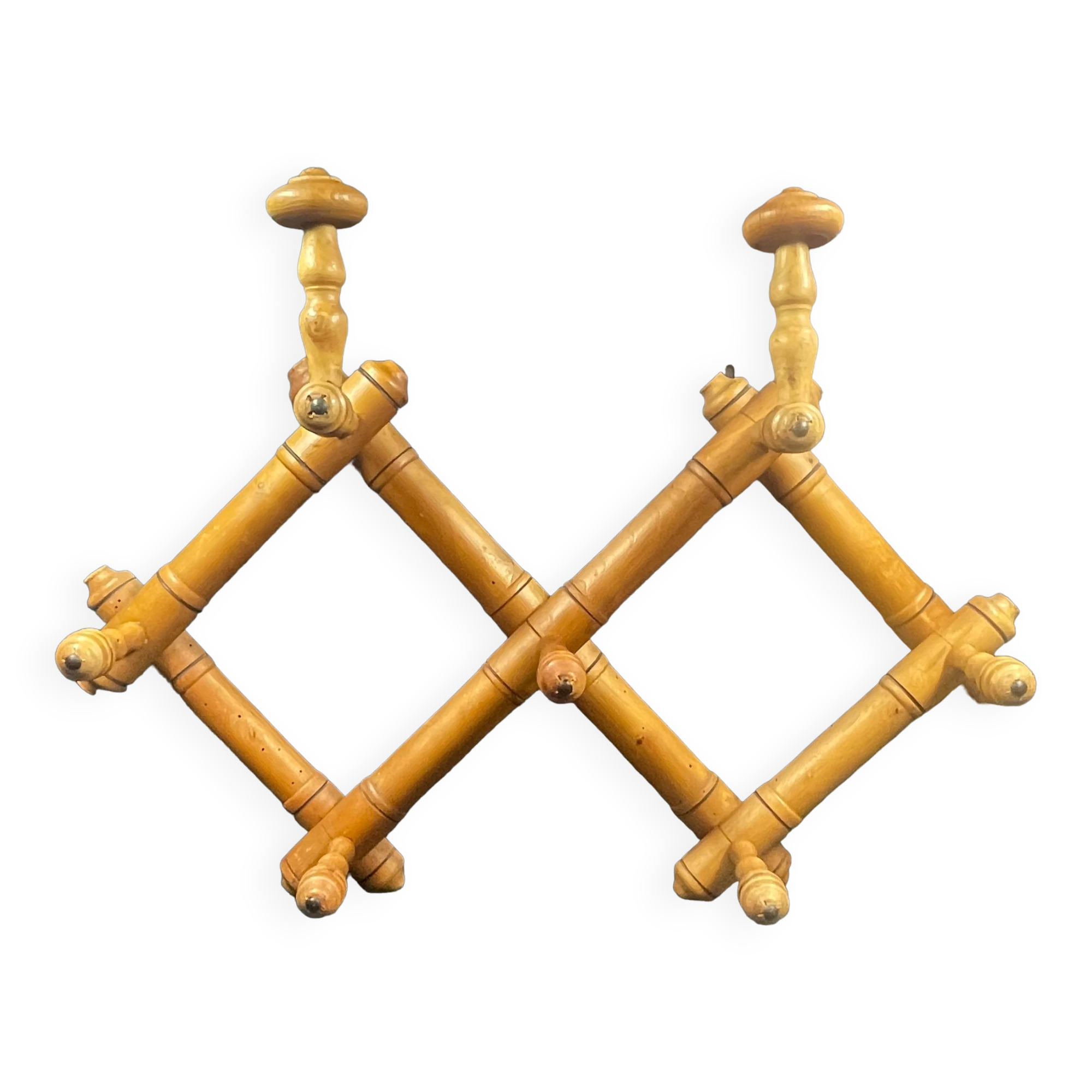 Bamboo imitation wooden coat rack and hat rack