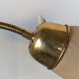 Bamboo and brass floor lamp