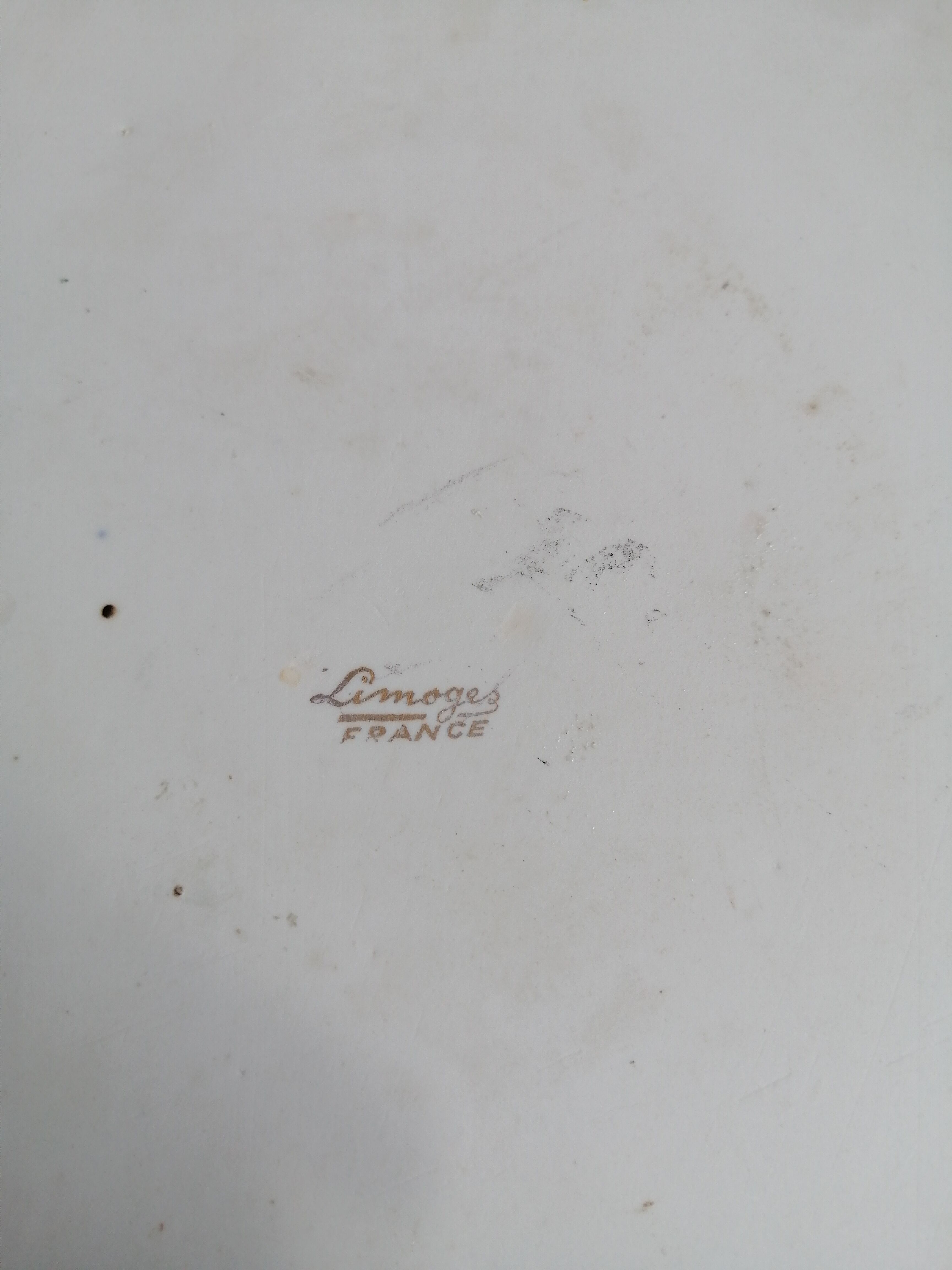 Serving dish in limoges porcelain