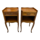 Pair of bedside tables with drawer and niche in Louis XV style.