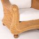 Pair of woven wicker armchairs