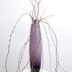 Vase lavender inside milk glass