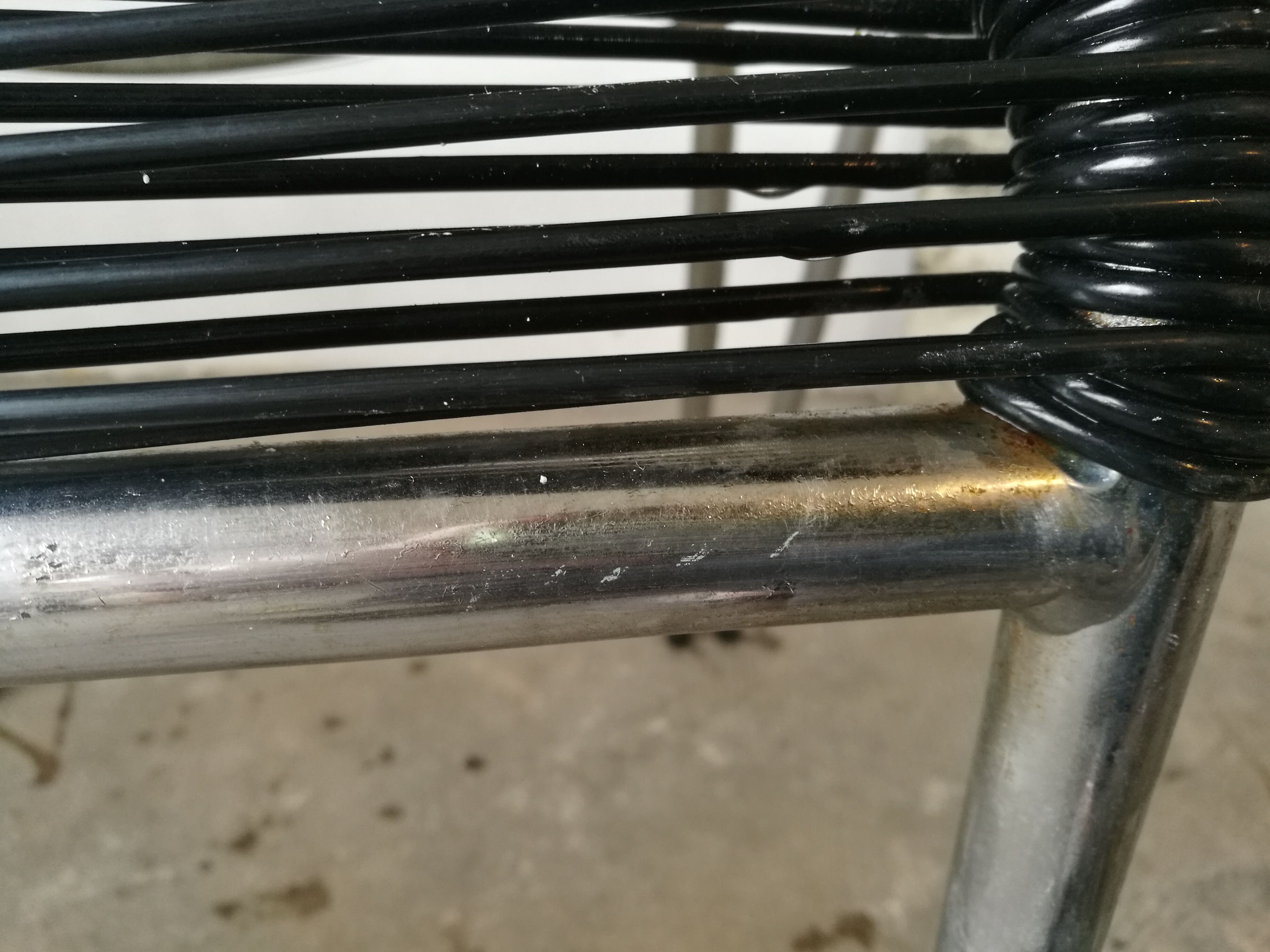 Set of 3 vintage scoubidou chairs