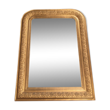 Wooden fireplace mirror and gilded stucco 1900 era 70x88cm