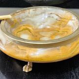 Vintage table lighters + 2 onyx ashtrays – decorative set