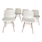 Troy chair, white polypropylene, copper steel wire, Marcel Wanders MAGIS