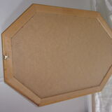 Miroir octogonale cadre en bois doré 47x67cm