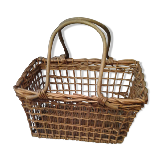 Basket has two handles in rattan
