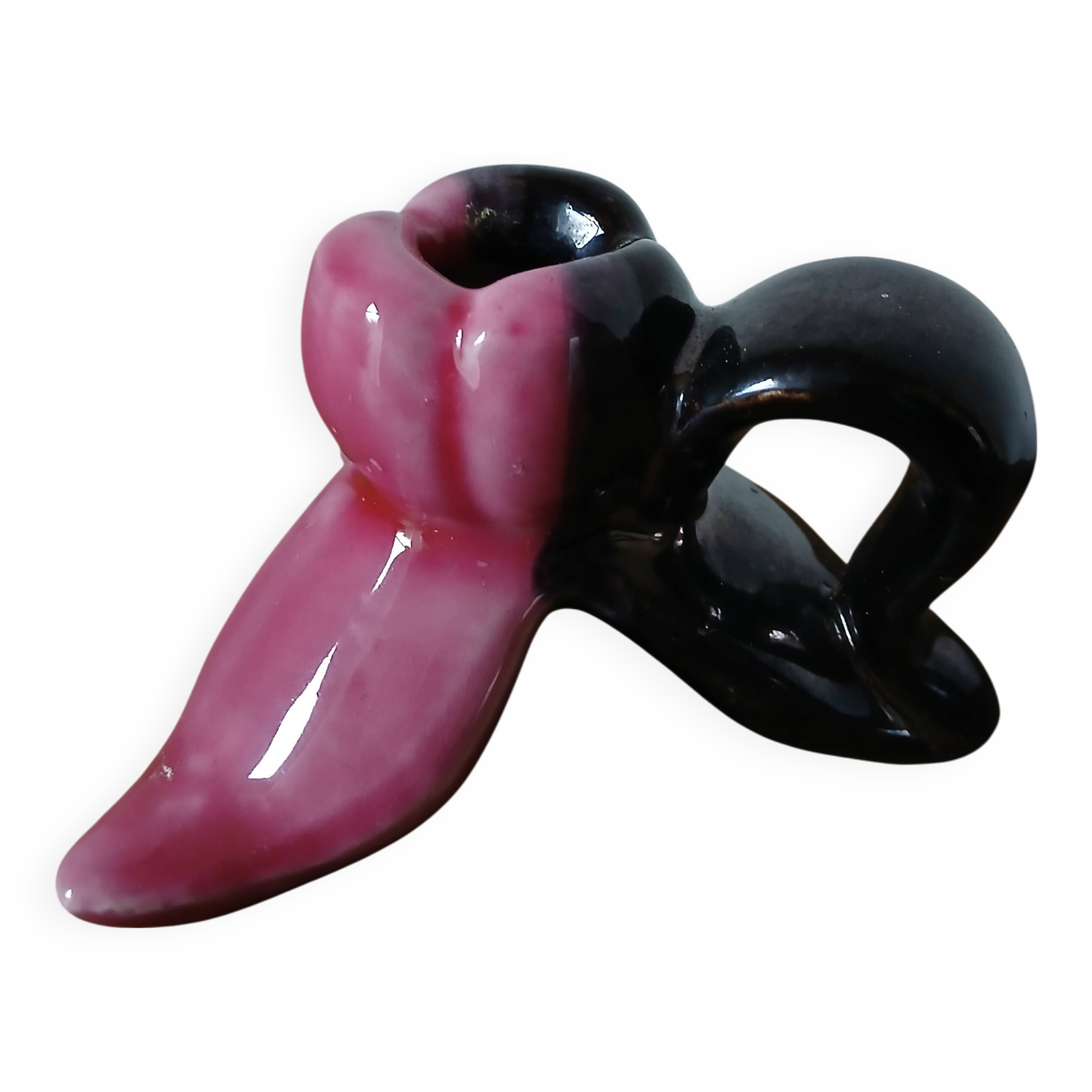 Vintage ceramic candle holder - tulip flower shape