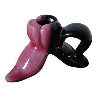 Vintage ceramic candle holder - tulip flower shape