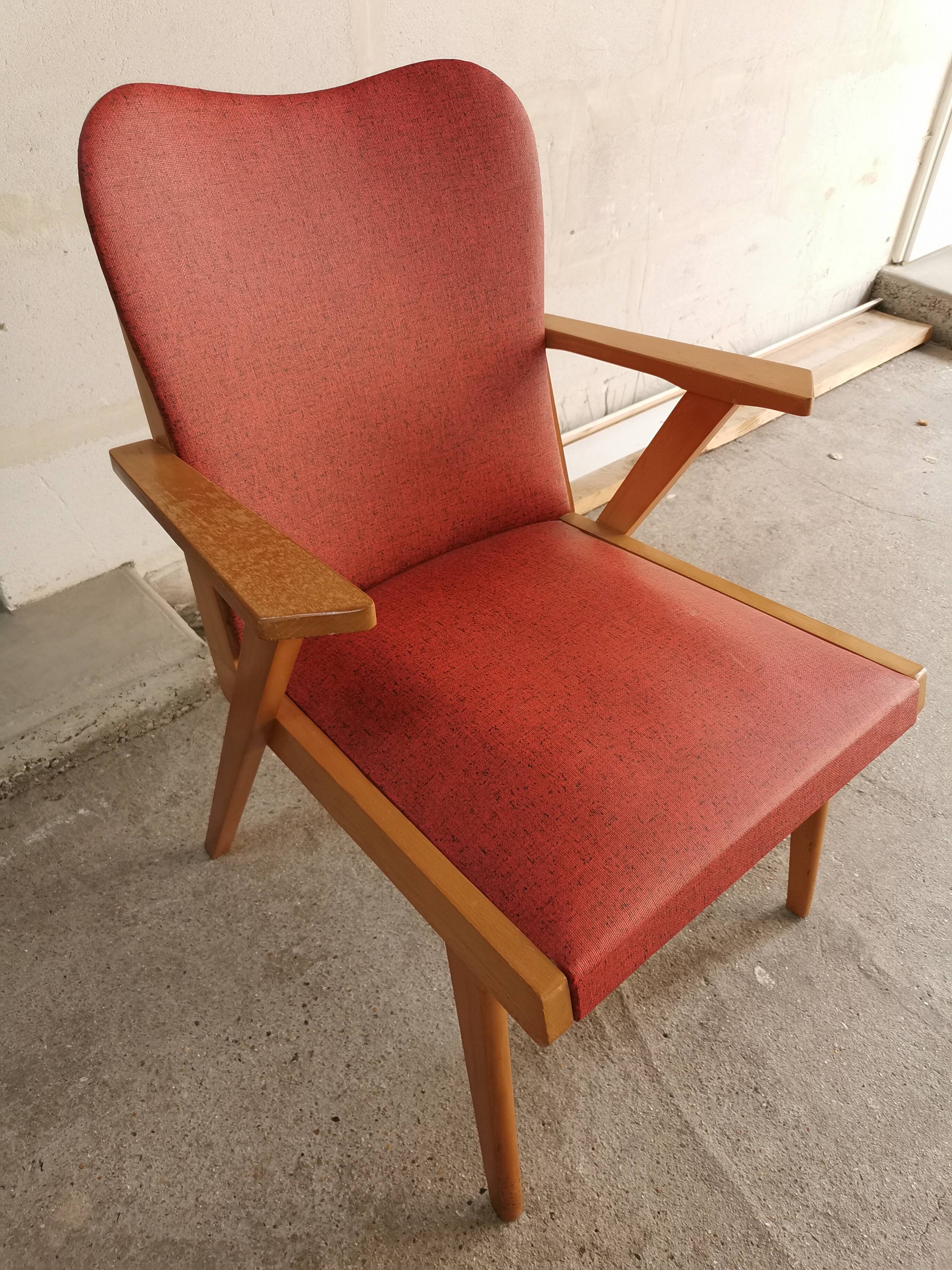 Vintage armchair from the 50s 60s, rockabilly
