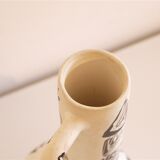 Vallauris ceramic tripod vase 1960