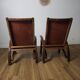 Leather and teak armchairs, by Angel Pazmino, circa 1960.