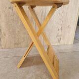 Folding pine stool - Design attributed to Adrian Reed or Pierre Lota - 1980