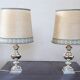 Elegant silverplate pair of bedside lamps, Italy 1970s