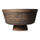 Textured And Glossy Glaze Ceramic Pedestal Bowl From Tilgmans, 1960s
