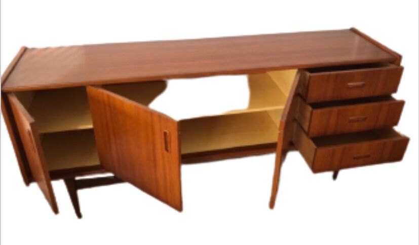 Vintage Scandinavian teak sideboard, sideboard from the 60s, 70s