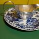 Silver-plated metal gravy boat, made by Meurgey silversmiths in Paris