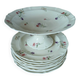 Service of 8 plates + 1 compote dish Limoges France