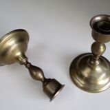 Bougeoirs en laiton - une paire