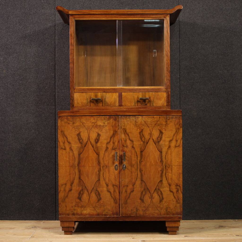 Vitrine de style Art déco italien du XXe siècle