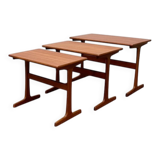 Nest of teak tables from the mid-century by Vildbjerg Møbelfabrik, 1960s, set of 3.