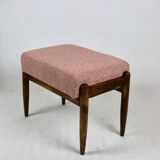 Tabouret rose bouclé par Homa, années 1970