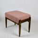 Vintage pink boucle Stool by Homa, 1970s