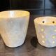 Duo De 2 cache-pot vintage en nacre