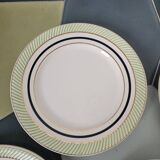 Lot n°2 of 5 Opaceline dessert plates from Salins