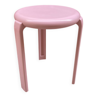 Trix Vintage Rose Metalplastica Lucchese Stool, 1970s-80s