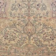 Tapis vintage à motifs floraux, fait à la main, sku698